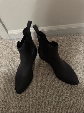 Jeffrey Campbell Matte Black Pointed Chelsea Booties